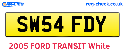 SW54FDY are the vehicle registration plates.