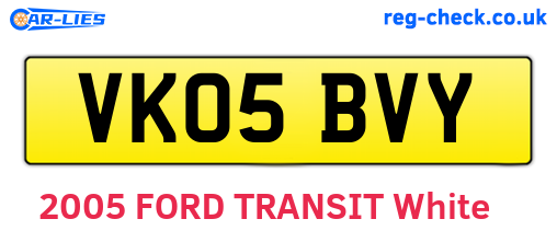 VK05BVY are the vehicle registration plates.