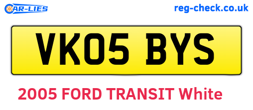 VK05BYS are the vehicle registration plates.