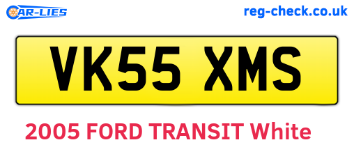 VK55XMS are the vehicle registration plates.