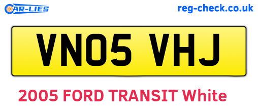 VN05VHJ are the vehicle registration plates.