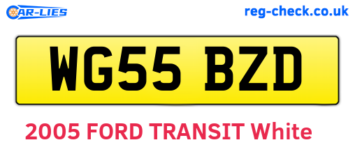 WG55BZD are the vehicle registration plates.