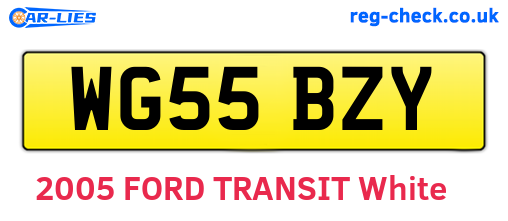 WG55BZY are the vehicle registration plates.