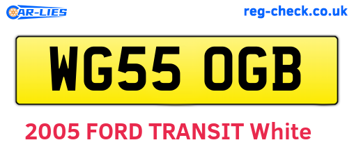 WG55OGB are the vehicle registration plates.