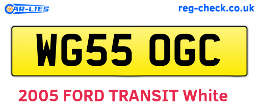 WG55OGC are the vehicle registration plates.