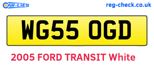 WG55OGD are the vehicle registration plates.