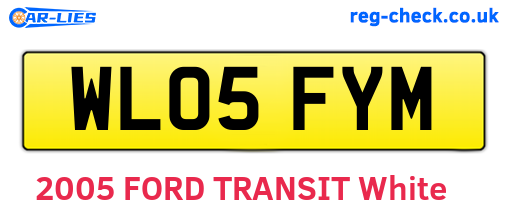 WL05FYM are the vehicle registration plates.