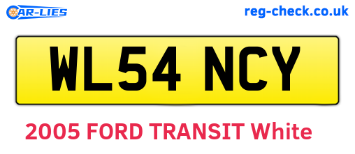 WL54NCY are the vehicle registration plates.