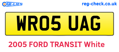 WR05UAG are the vehicle registration plates.