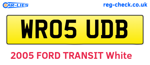 WR05UDB are the vehicle registration plates.