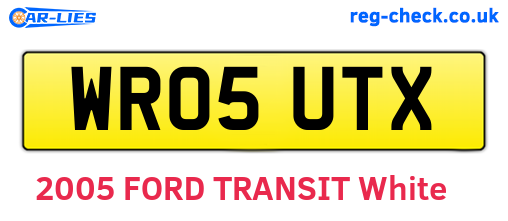WR05UTX are the vehicle registration plates.