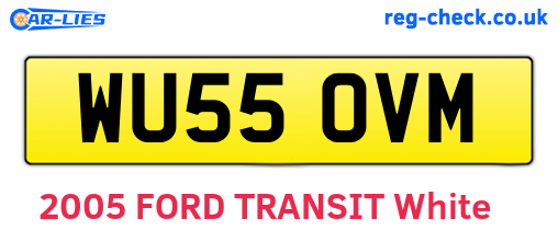 WU55OVM are the vehicle registration plates.