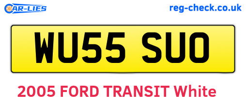 WU55SUO are the vehicle registration plates.