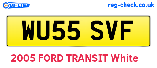 WU55SVF are the vehicle registration plates.