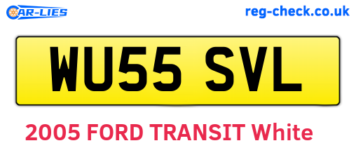 WU55SVL are the vehicle registration plates.