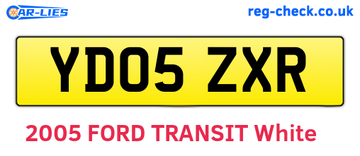 YD05ZXR are the vehicle registration plates.