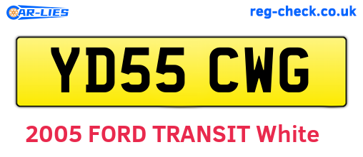 YD55CWG are the vehicle registration plates.