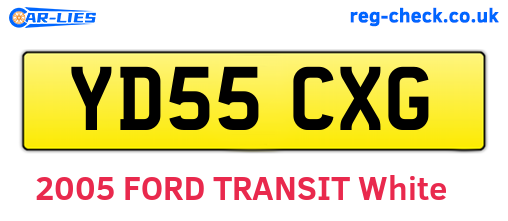 YD55CXG are the vehicle registration plates.