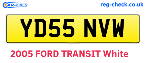 YD55NVW are the vehicle registration plates.