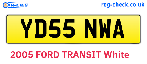 YD55NWA are the vehicle registration plates.