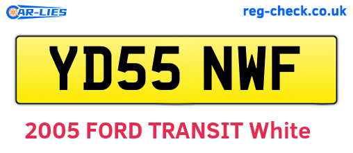YD55NWF are the vehicle registration plates.