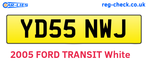 YD55NWJ are the vehicle registration plates.