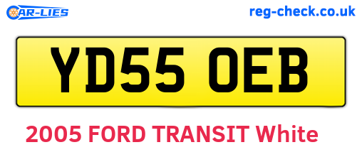 YD55OEB are the vehicle registration plates.