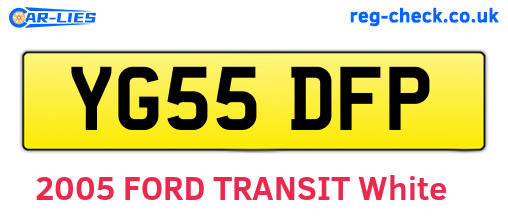 YG55DFP are the vehicle registration plates.