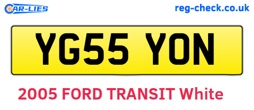YG55YON are the vehicle registration plates.