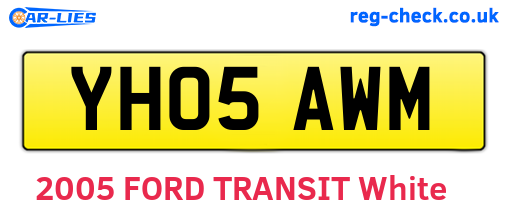 YH05AWM are the vehicle registration plates.
