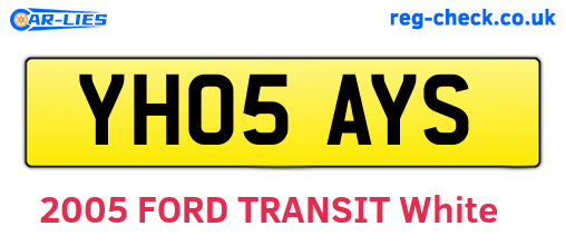 YH05AYS are the vehicle registration plates.