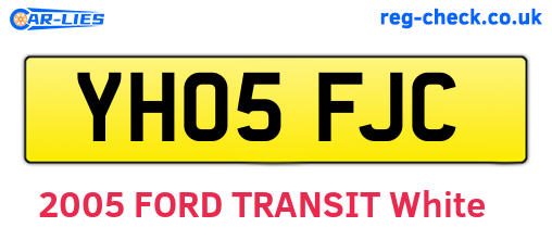 YH05FJC are the vehicle registration plates.