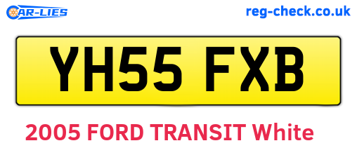 YH55FXB are the vehicle registration plates.