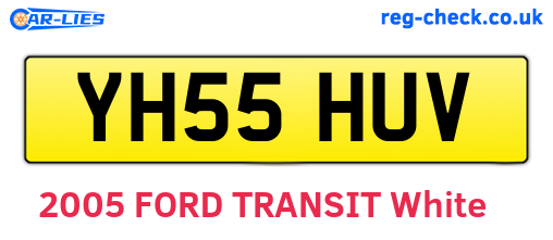 YH55HUV are the vehicle registration plates.