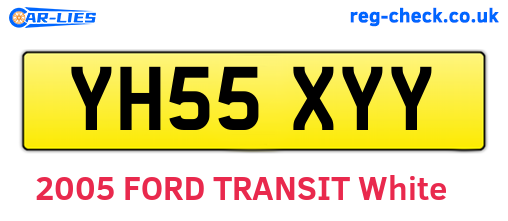 YH55XYY are the vehicle registration plates.