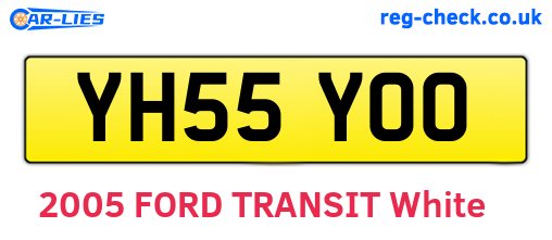 YH55YOO are the vehicle registration plates.