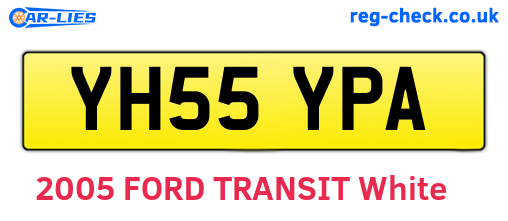 YH55YPA are the vehicle registration plates.