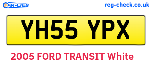 YH55YPX are the vehicle registration plates.