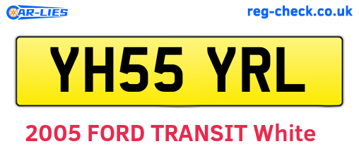 YH55YRL are the vehicle registration plates.
