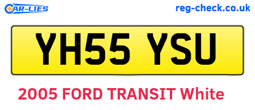 YH55YSU are the vehicle registration plates.