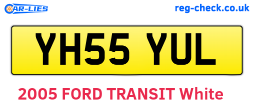 YH55YUL are the vehicle registration plates.