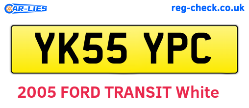 YK55YPC are the vehicle registration plates.