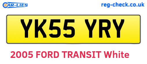YK55YRY are the vehicle registration plates.