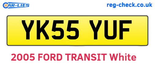 YK55YUF are the vehicle registration plates.
