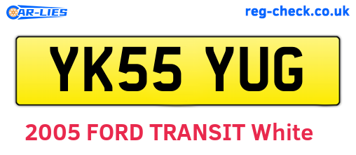YK55YUG are the vehicle registration plates.