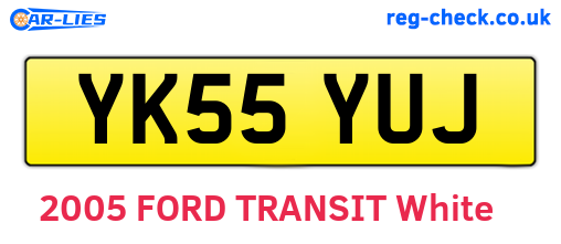 YK55YUJ are the vehicle registration plates.