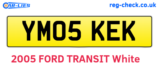 YM05KEK are the vehicle registration plates.