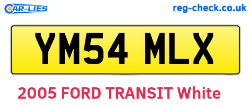 YM54MLX are the vehicle registration plates.