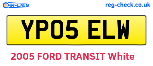 YP05ELW are the vehicle registration plates.