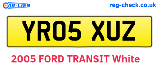 YR05XUZ are the vehicle registration plates.